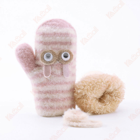 keep warm fleece knitting gloves
